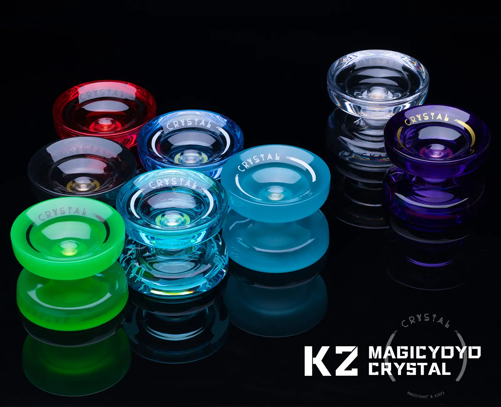 MAGICYOYO K2 Crystal - Professional Responsive Yoyo for Kids Beginners with Extra Unresponsive Yoyo Bearing, Pro Plastic Trick Yoyo for Adults+12 Yoyo