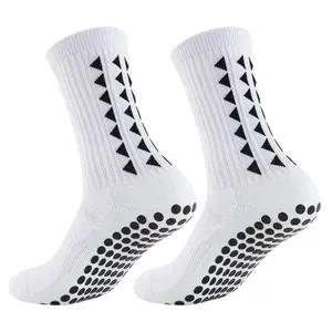 Non-slip Football Socks 1 Pair Breathable Professional Soccer Grip Socks for Men Women Sports Training Competition Unisex Moisture Wicking