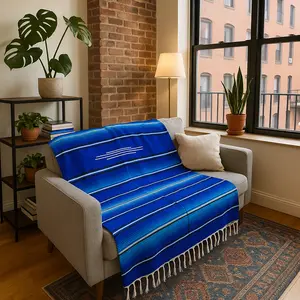 Blue Serape Isla Blanket