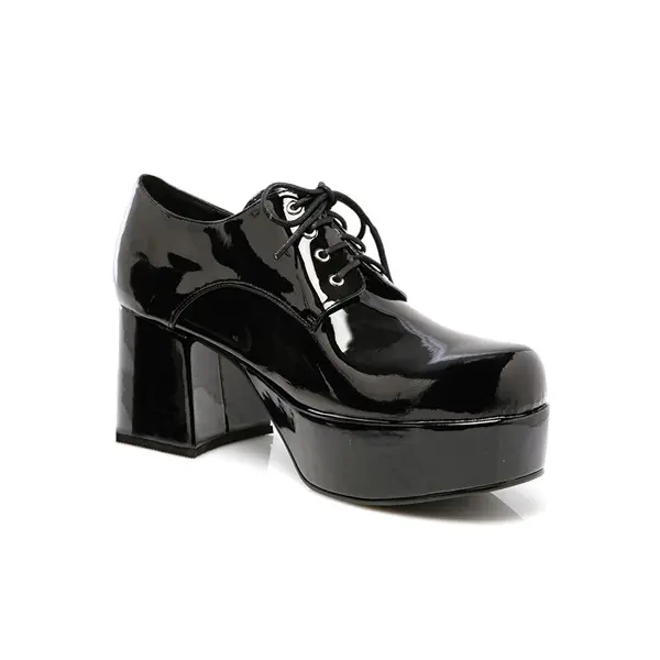 Men's Black Pimp Costume Shoes, Heels, Fashion
