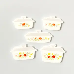 Wildflowers Fridge Magnets, Hand Drawn Vintage Corningware Magnets, Retro Wildflowers Casserole Dishes