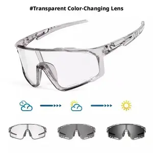 Unisex Photochromic Cycling Sunglasses – UV Protection Windproof Day Night Sports Glasses