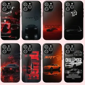 High-Performance Muscle Car Phone Case – Dodge Challenger SRT Graphic Design | Shockproof Tough Protective Cover With iPhone 11–17 PM3