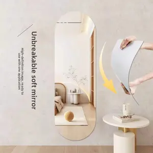 Self-adhesive soft mirror, full-length fitting mirror, wall-mounted mirror, shatterproof acrylic mirror, geometric mirror