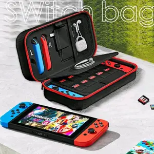 Carrving Case Compatible with Nintendo Switch OLED Fit for Joycon and AC Adapter Portable Hard Shell Pouch Carrying Travel Bag