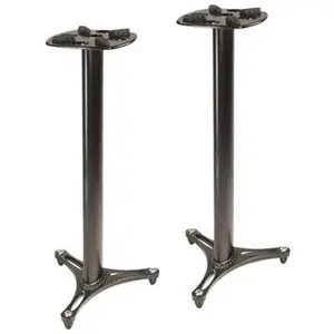 212 MAIN MS-90-45B Decoupled Studio Monitor Stands, 45 in. Black MS-90 Series Musical Instrument Accessories with Rubber Components