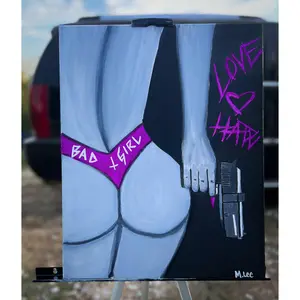 Love Hate Painting | Stretched Canvas