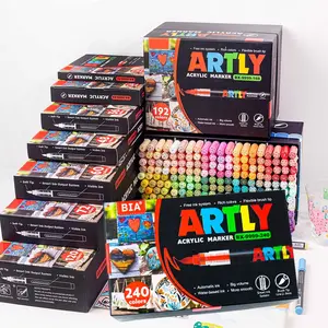 Acrylic Brush Head Marker Set, Acrylic Paint Markers, Waterproof Soft Tip, Suitable for Glass Stone Wood Plastic Paper, Art Painting Marking Tools, Art Supplies