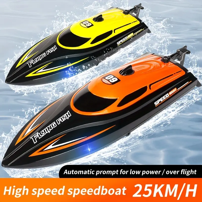 [High-Speed Speedboat] High-Speed Remote-Controlled Speedboat | Top Speed of 30Km/H, LED Night Navigation Lights, 2.4G Remote Control, Anti Capsizing, Circulating Cold Water Device, Christmas, Birthday Gift Portable