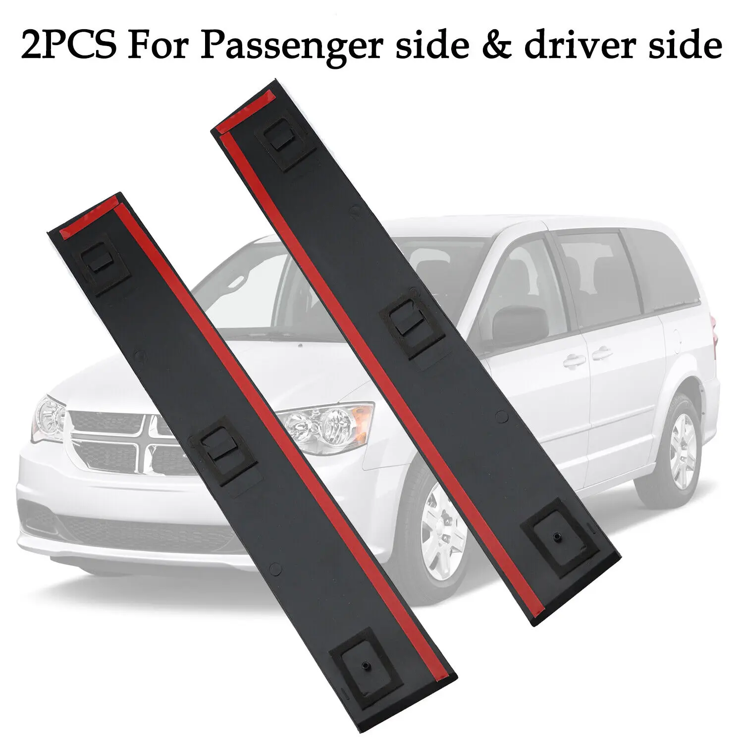 Front LH-RH Door Applique Pillar Trim - High-Quality Direct Replacement Car Accessories, Fits Dodge Grand Caravan & Chrysler Town Country 5020664aa Vehicle Exterior Decoration