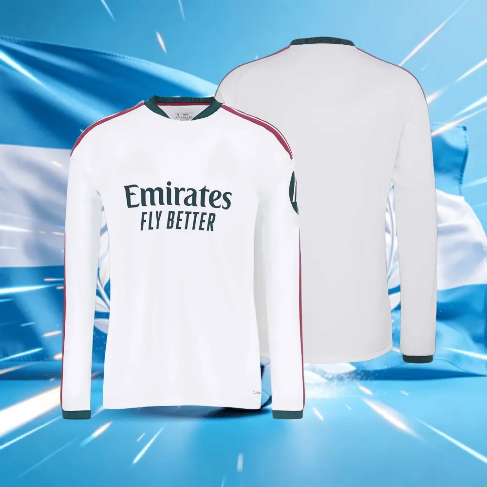 25 26 Real Madrid Home Long Sleeve Soccer Jersey Fans Version White