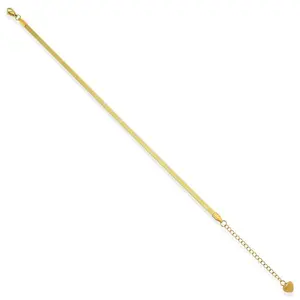 EVRY JEWELS Gold or Silver Plated Stainless Steel Women's Hypoallergenic Sariah Anklet