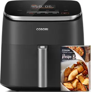 COSORI Air Fryer TurboBlaze 6-Qt Compact, 9 Functions, 5 Speeds, Healthy Ceramic Coating, Nontoxic, 95% Less Oil, Fast & Crispy Cooking, Easy to Clean, Recipes
