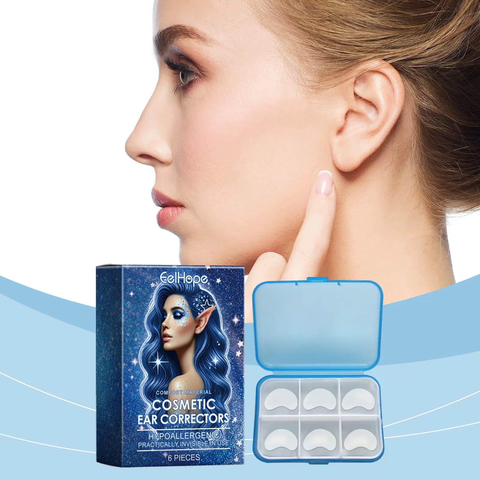 Eelhope Ear Support Patches – Easily create ear shape outlines, long-lasting comfort, invisible wear ear patches