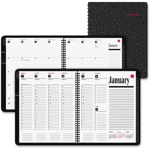 At A Glance  Weekly & Monthly Appointment Book 800 Range, Simulated Leather - Black
