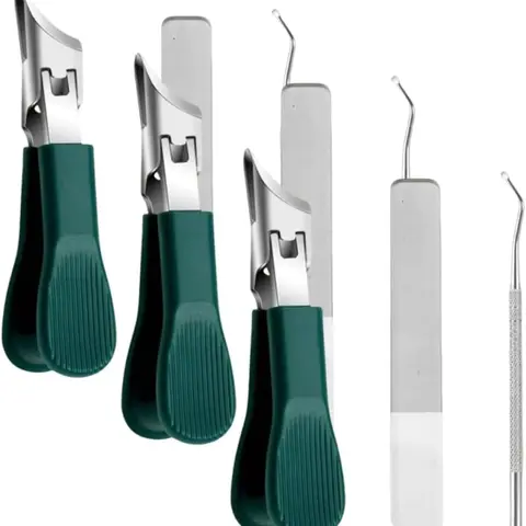3-Set Beak Beveled Nail Care Tool - Anti-Splash Oblique Clippers for Thick Nails, Care for Ingrown Toenails - Adult Manicure & Pedicure Accessory