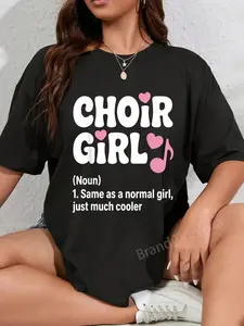 100% Cotton Choir Art for Girls Women Choir Singing Chorus Show Choir T-Shirt