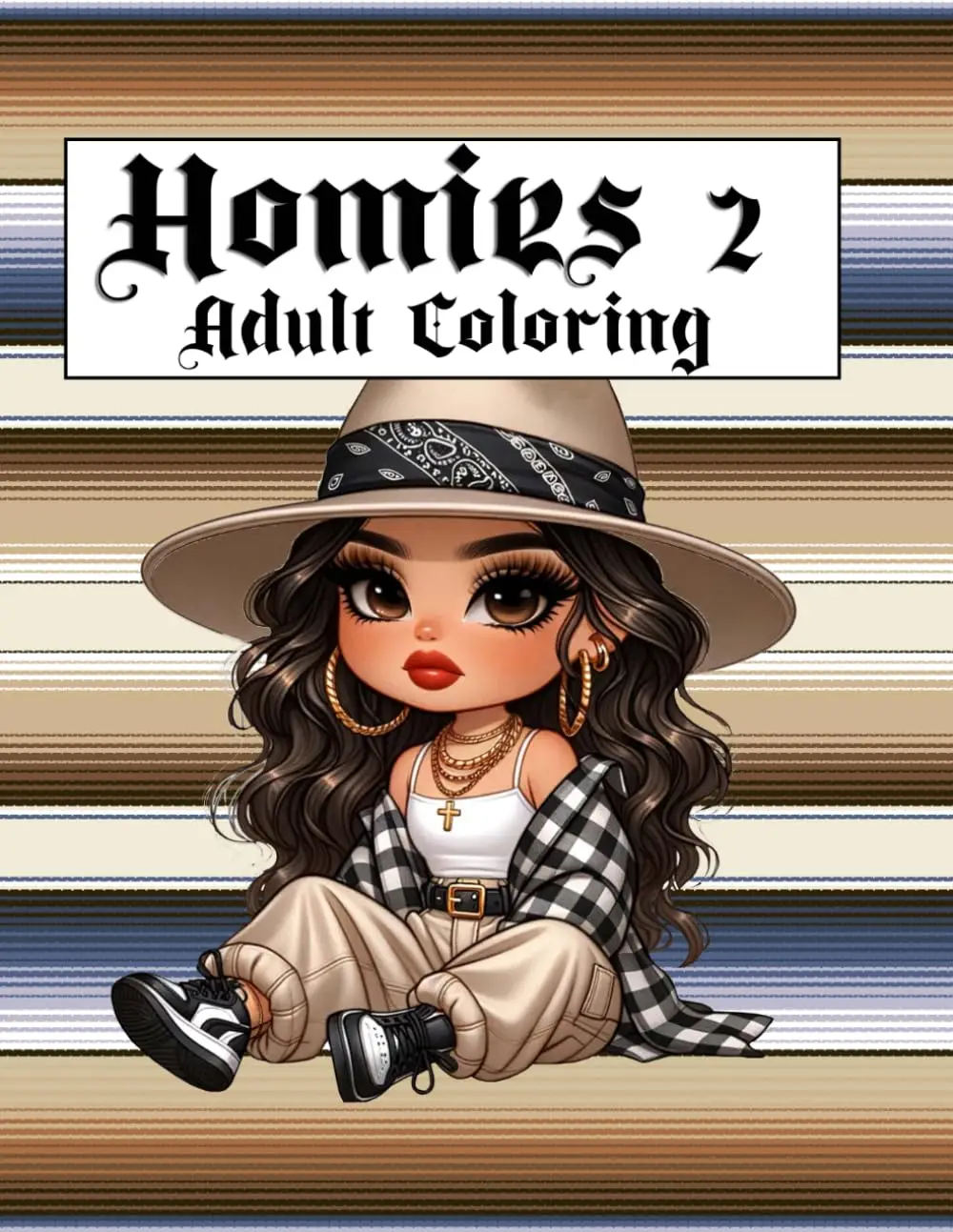 Homies 2 Teens and Adults Stress relief coloring book Vibrant Urban Street Large Print Detailed Character