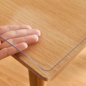 24X36 Inch Clear Plastic Table Cover Protector Pad Transparent Plastic Tablecloth Vinyl Table Pad Office Writing Desk Pad  Kitchen Dining Room Coffee End Table Top Protector Roll