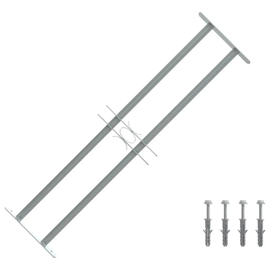 Adjustable Security Grille for Windows with 2 Crossbars Home Improvement Hardware Material Window Guard Protection Accessories 27.6"-41.3 141380