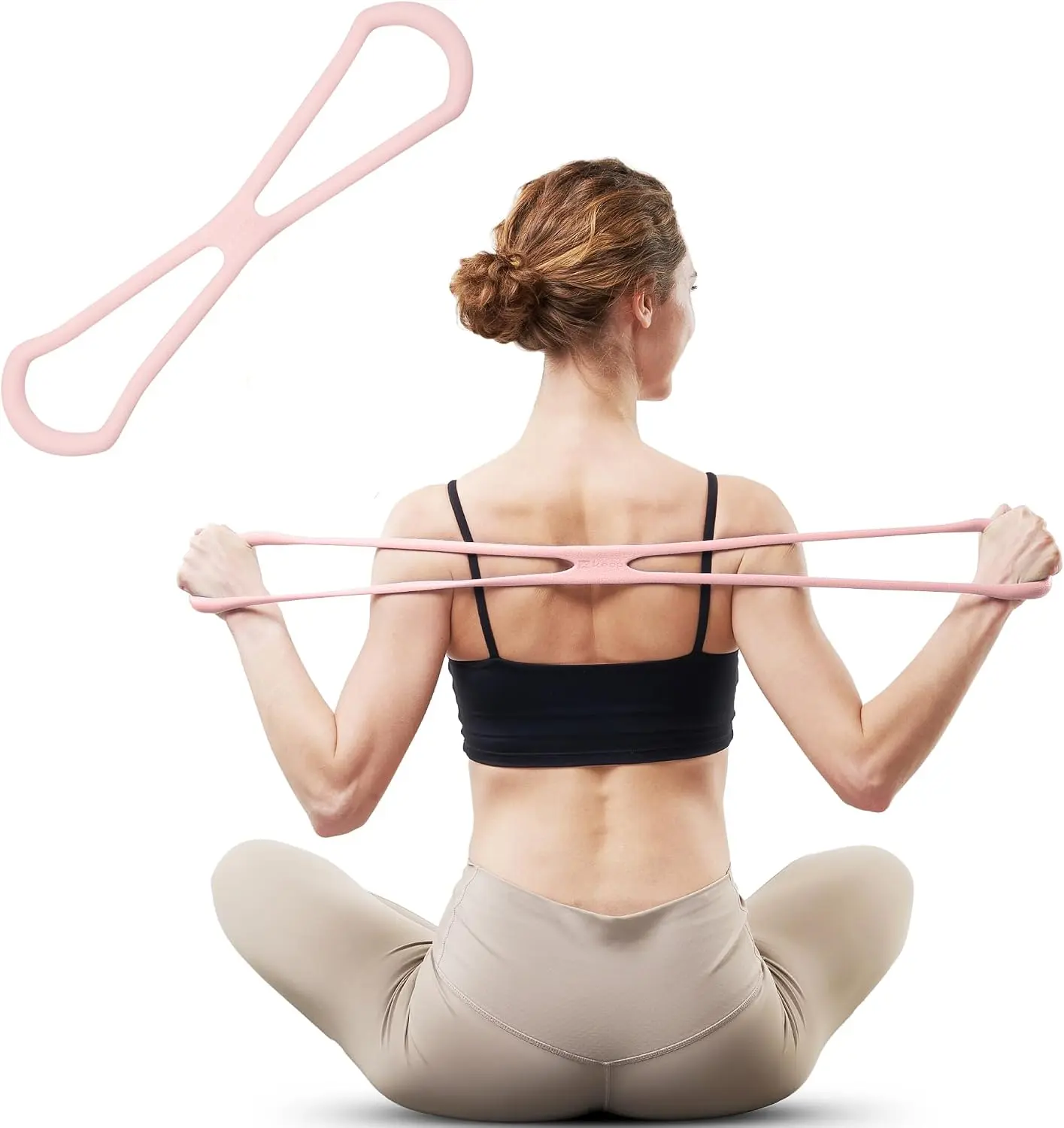 8-Shaped Resistance Bands Stretch Shoulder Arms Bungee Cords Home Use Back and Chest Workout Equipment for Men and Women