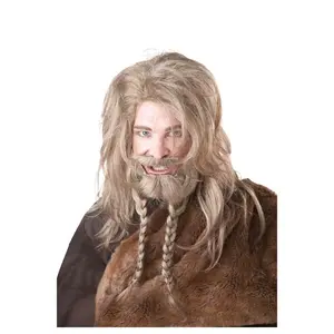 Blonde Viking Wig, Beard and Mustache for Men