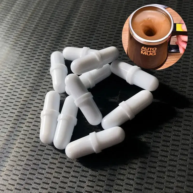 5pcs/10pcs/15pcs Automatic Magnetic Stirrer, Corrosion-Free Smart Mixer, Heat-Resistant Capsule Cylinder, Cup Accessories