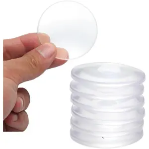 6-Pack Door Stoppers Wall Protector, 2" Self Adhesive Door Bumpers for Wall, Clear Rubber Door Knob Wall Protector, Door Stop Wall,  Door Handle Stoppers for  & Office