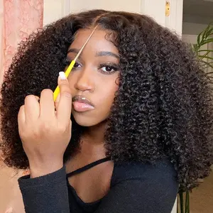 FORGIRL FOREVER Afro Curly Wigs 7x5 Bleached Knots Pre Cut Kinky Curly Wear Go Glueless Wig Preplucked 13x4 Human Hair Lace Frontal Wigs #TikTokShopBacktoSchool