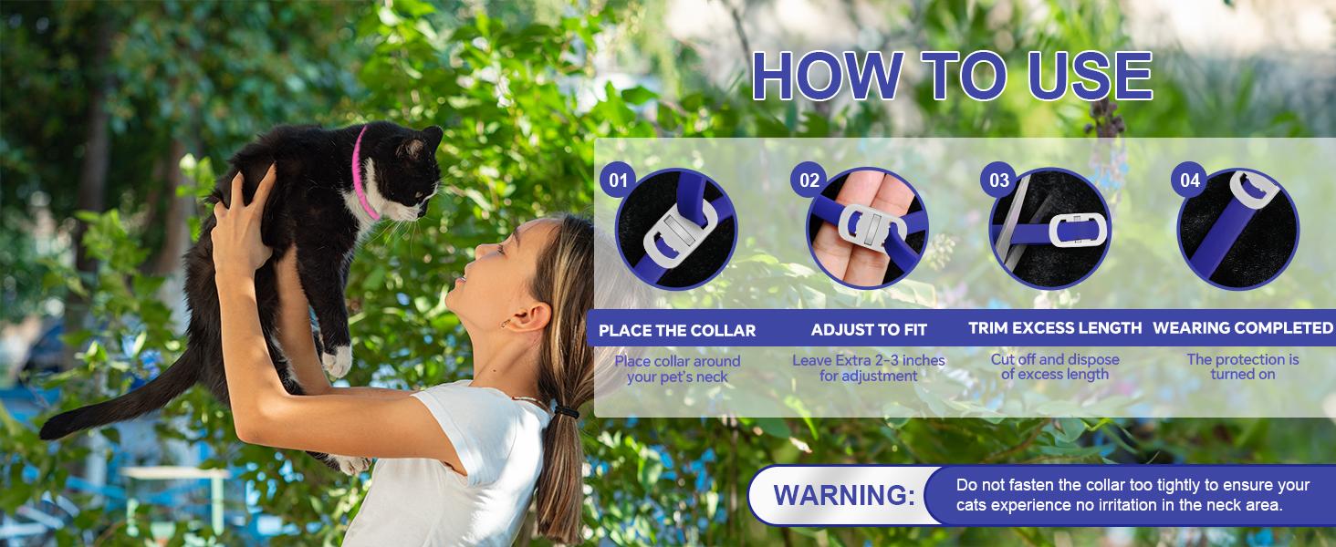 4 Pack Flea Collar for Cats, 32 Months Flea and Tick Prevention for Cat, Waterproof & Natural Cat Flea and Tick Treatment, Adjustable for Cats Kittens(Blue&Pink) #sohochic sohochic 4 Pack Flea Collar for Cats, 32 Months Flea and Tick Prevention for Cat, Waterproof & Natural Cat Flea and Tick Treatment, Adjustable for Cats Kittens(Blue&Pink) #sohochic sohochic