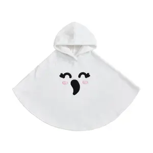 Toddler Halloween Costume Baby Boys Girls Skeleton Ghost Hooded Robe Infant Pumpkin Cloak Cape Party Prop