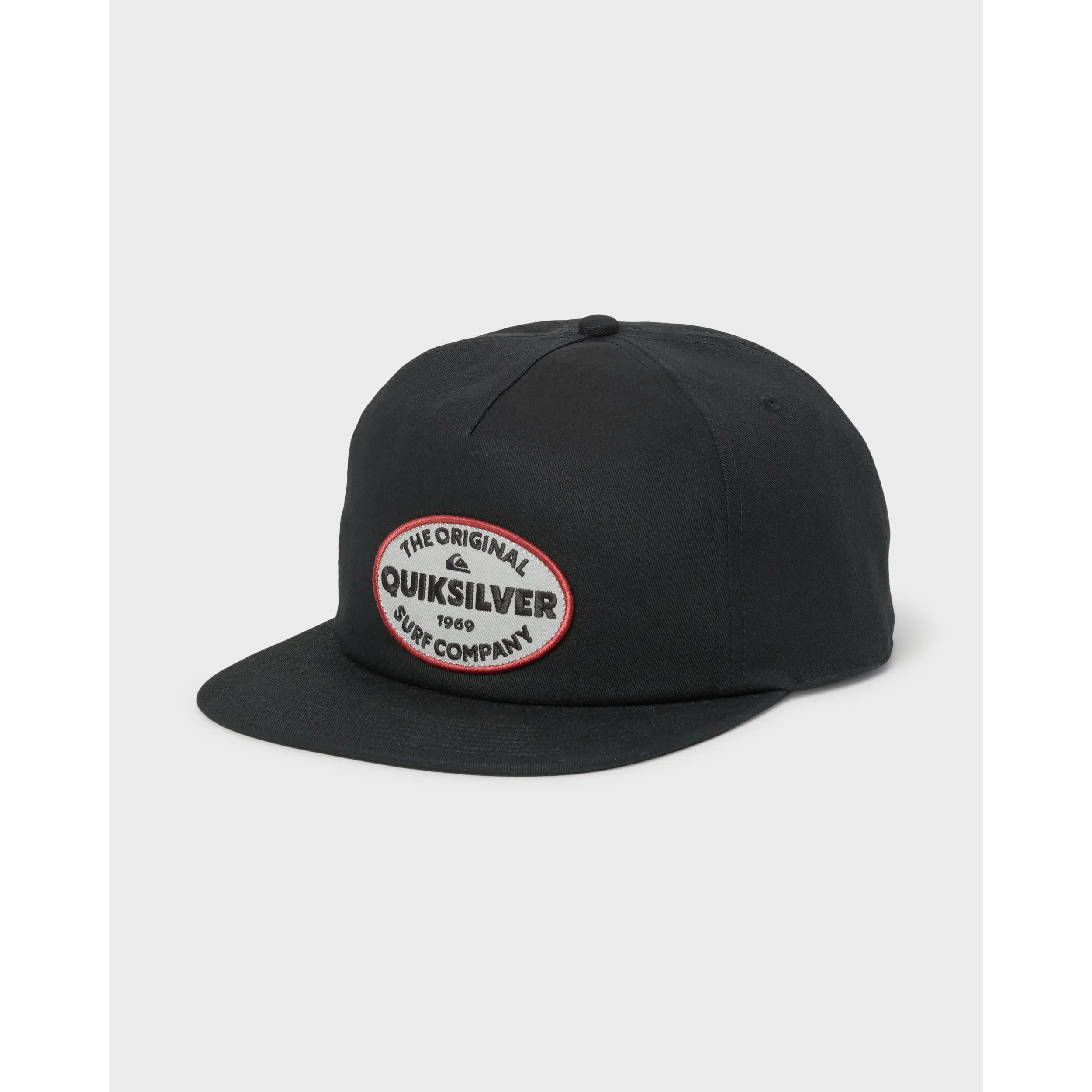 Quiksilver | Workforce 5-Panel Snapback Hat | Men's 100% Cotton Embroidered Logo Adjustable Strap | Everyday Wear