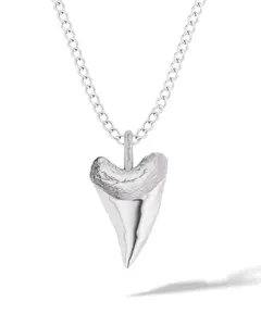 RTZN Shark Tooth Pendant Necklace For Men 