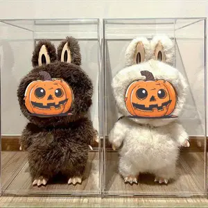 1/2PCS Large Transparent Acrylic Display Case for Vinyl Art Toys & Figures -23.6"x13.7"x11.18" Magnetic Door Showcase Box with Snap-Lock Lid for Collectors & Home Decor