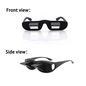 Bed Prism Resin Glasses Lightweight, High Definition Glasses for Reading, Gaming, TV Watching, Clear Vision, Beach Reading, 90 Degree Pinhole, Lazy Reader Mirror Binoculars, High Quality Eyewear