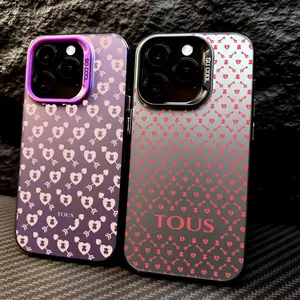 Fashion Ins t-tous Phone Case Shockproof Matte Laser Aurora Phone Case for iPhone 17 16 15 14 13 12 Pro Max Air | Smooth Matte Texture | Durable Scratch Resistant Anti-Drop Anti-Fingerprint Cover
