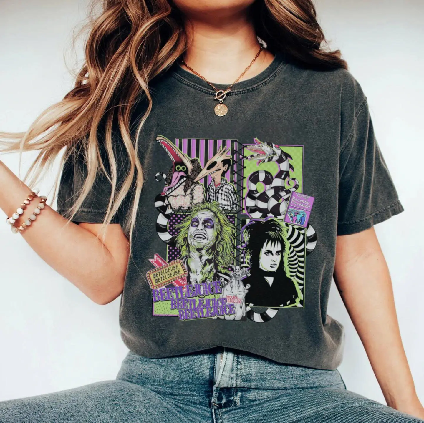 Vintage Beetlejuice Halloween Shirt Adult, Retro Halloween T-shirt, Horror Shirts Adults, Horror Halloween Tee, Its Showtime, Comfort Colors Practical Magic Top