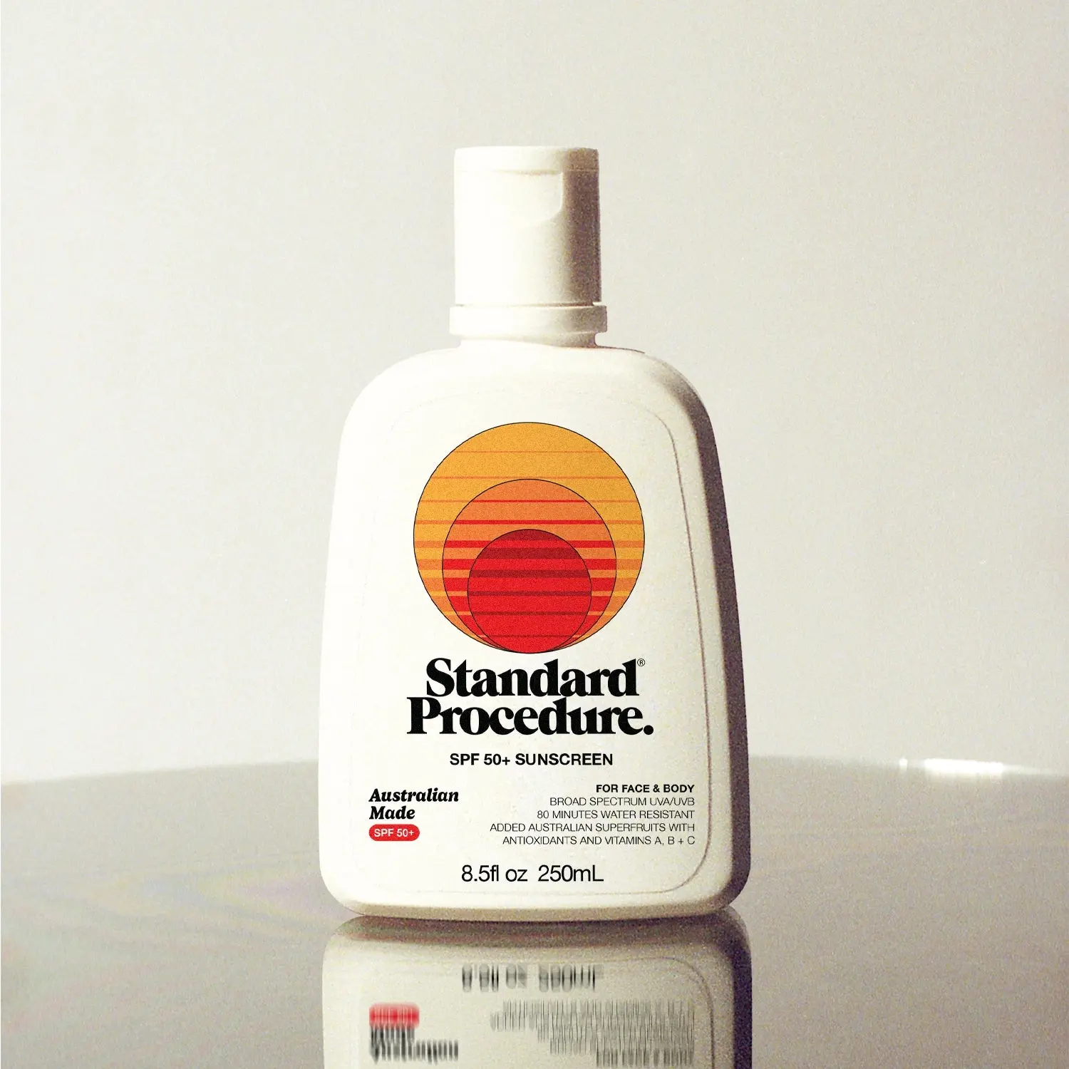 SPF 50+ Sunscreen Lotion Bottle