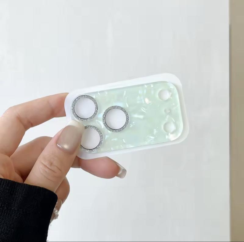 Iridescent Shining Rhinestone Camera Lens Protector for iPhone 17 Series Lens Film