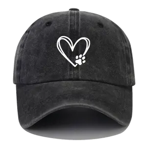Trendy Heart Baseball Caps for Women Men Girls Dad Adjustable Cute Cotton Ball Cap for Running Golf Tennies Travel