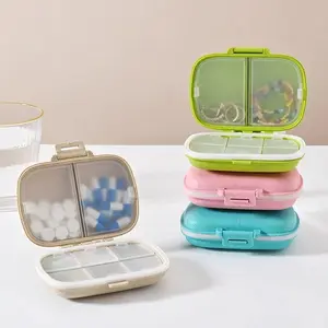 1pcs 8-panel sealed pill box waterproof, moisture-proof portable business travel closet organizer  organizer box  storage organizer