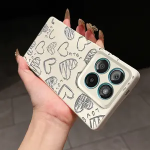 Cool heart-shaped pattern, Protective phone case, suitable for Moto phone cases, suitable for Moto G05, 15, 34, 35, 45, 54, 64, 75, 84, 85, 96, E15, EDGE50, 60, 2025, 5G, PRO, GT, NFC series models of phone cases. Black and white dual-color. Cover