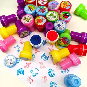 Kids Creative Fun Stamp Set, Cartoon Animal Designs, Holiday Gift for Babies, Kindergarten Encouragement Present, DlY Craft Supplies, Crafting Kit