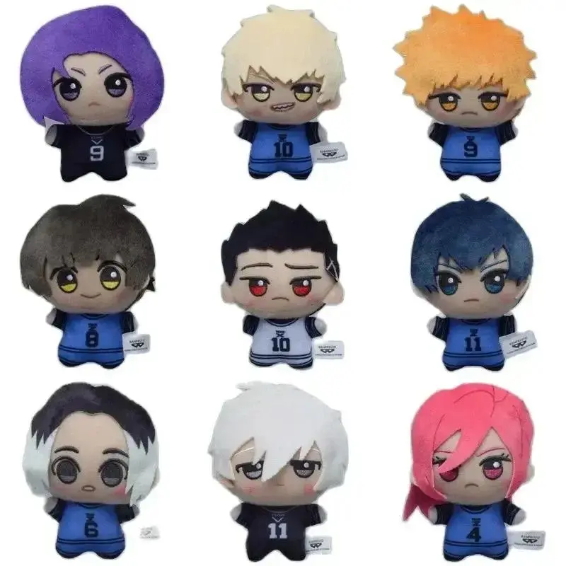 10cm Cute Blue Lock Collectible Plush Toy Keychain - Nagi Seishiro, Chigiri Hyoma, Gagamaru Gin Figure - No Redundant Design Soft Bag Pendant Gift for Anime Fans, Home Decor Collectible Statue Accessory