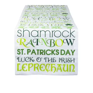 Design Imports St Patrick's Day Print Table Runner "14x72"