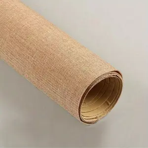 1pcs 100% Pure Linen Self-Adhesive Fabric Roll, DIY Handicraft Fabrics, Home Decoration, Wall Stickers, Tablecloths, Eco-Friendly Natural Materials