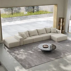 Aobtkel®Oversized sponge cloud sofa,Modern Upholstered Sectional Sofa Couch Set,Modular 162" L Shaped Sectional Living Room Sofa Set With 6 Pillows,Free Combination Sofa Couch for Living Room,Bedroom
