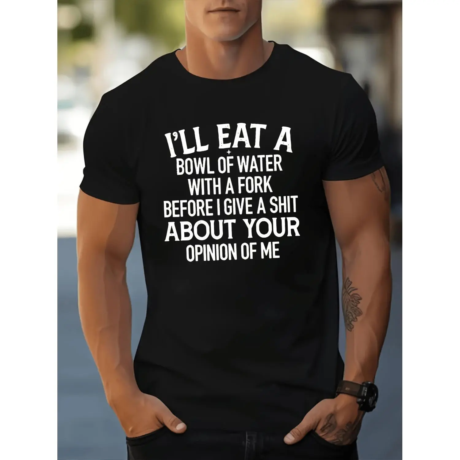 Men'S Casual Short-Sleeve Round Neck T-Shirt
