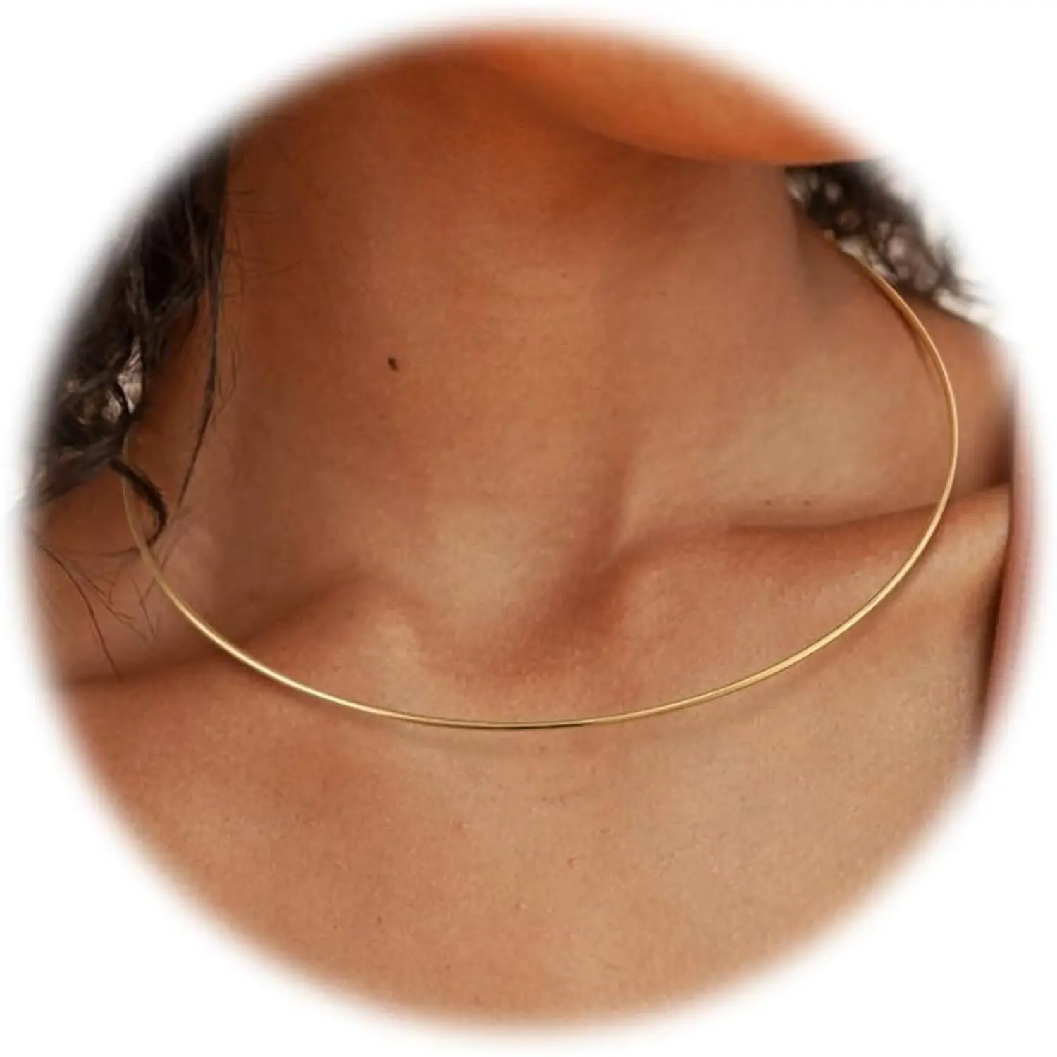 YADOCA Choker Collar for Women 14K Plated Gold Silver Stainless Steel Metal Collar Choker Necklace Statement Open Cuff Bangle Necklace for Women