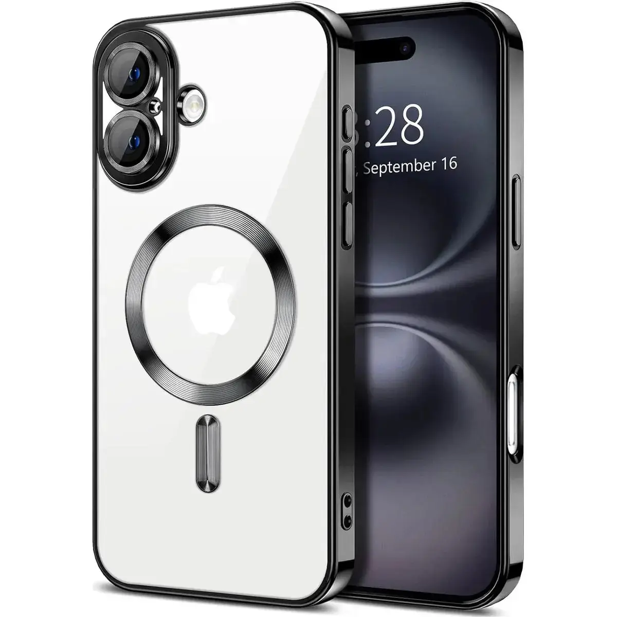 Entronix iPhone 16 Plus [Magnetic-Compatible] Case - Clear & Shiny, Cover Protective